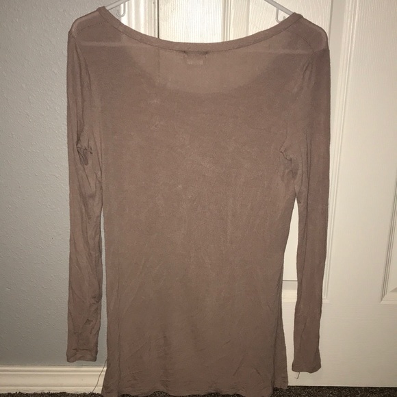 light pink/light brown wet seal long sleeve shirt - Picture 3 of 3